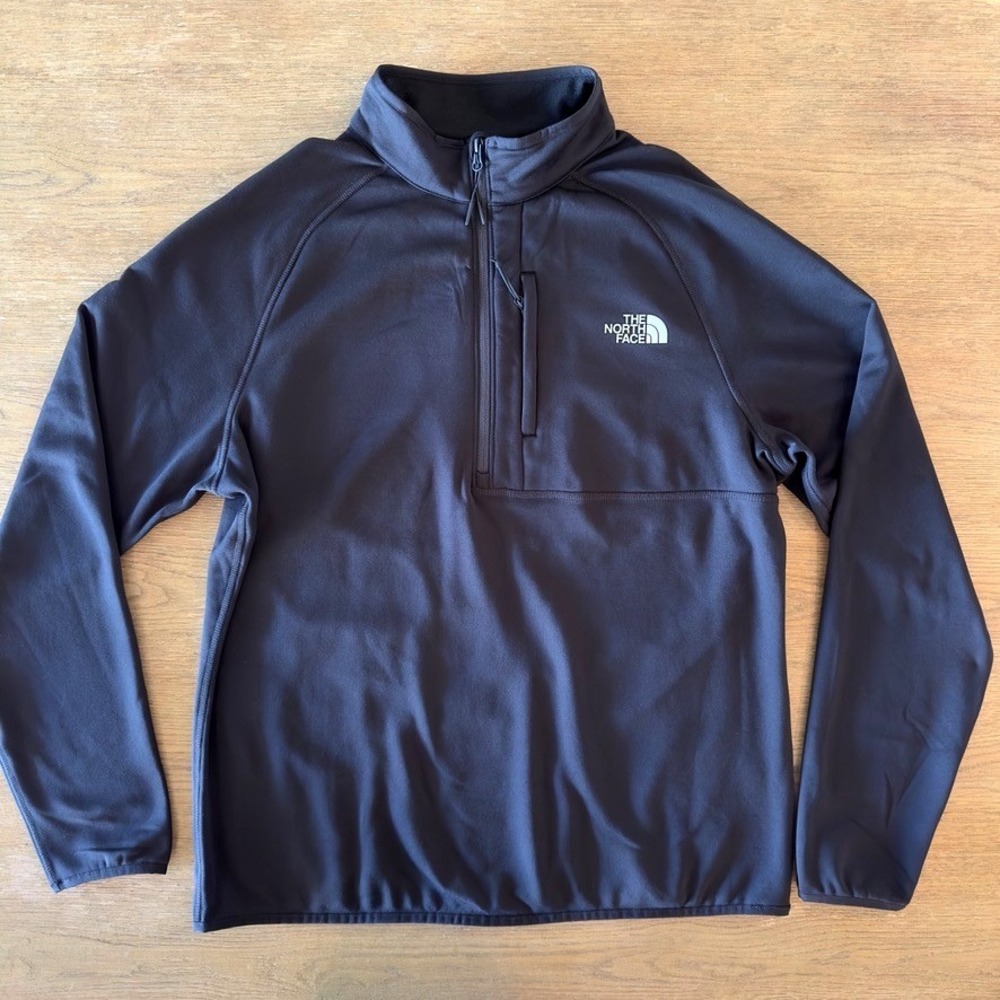 North Face Mens Canyonlands Quarter Zip Pullover-Black Sz L-2025-Outdoor Fleece